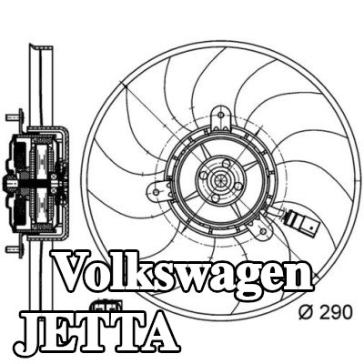MAHLE مروحة, المبرد 295mm, بدون غطاء مروحة المبرد — 2010 Volkswagen Jetta