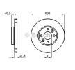 BOSCH Fren diski Dış Çap: 259, 6mm, Havalandırmalı, içten havalandırmalı, Kaplamalı, cıvata/vida ile — Nissan Note (6)