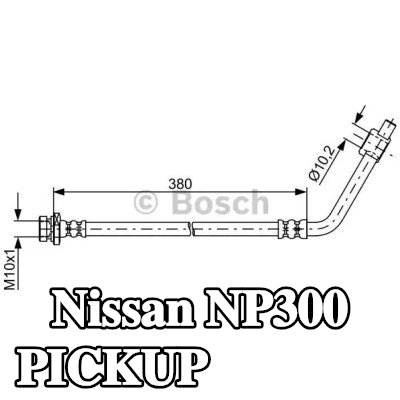 BOSCH خرطوم الفرامل 380mm — Nissan Np300 Pickup