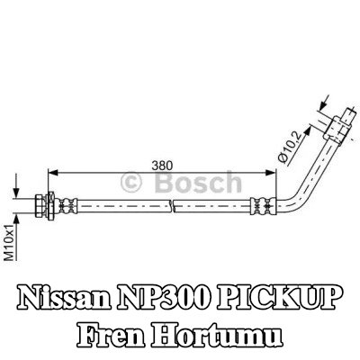 BOSCH Fren hortumu 380mm — Nissan Np300 Pickup