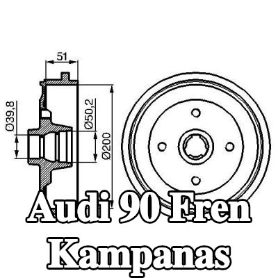 BOSCH Arka aks fren kampanası, 241mm — Audi 90