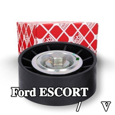 FEBI BILSTEIN بكرة الانحراف/التوجيه, V-ribbed belt Outer Diameter: 70mm, مع برغي — 1995 Ford Escort