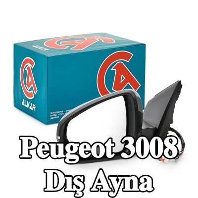 ALKAR Sol yan ayna, Elektrikli — Peugeot 3008