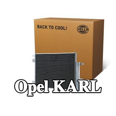 HELLA مكثف تكييف الهواء مع مجفف, مع حشيات/مانعات تسرب — Opel Karl
