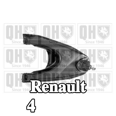 QUINTON HAZELL ذراع التعليق مع حامل مطاطي — Renault 4