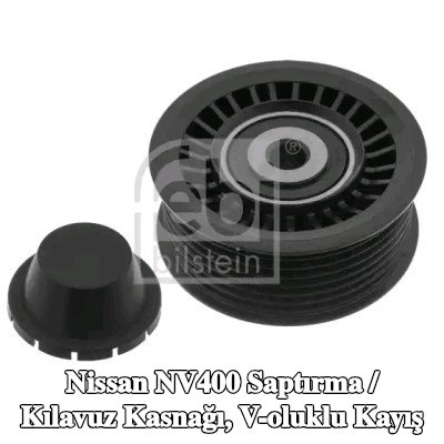 FEBI BILSTEIN Saptırma / kılavuz kasnağı, V-ribbed belt Outer Diameter: 75mm — Nissan Nv400