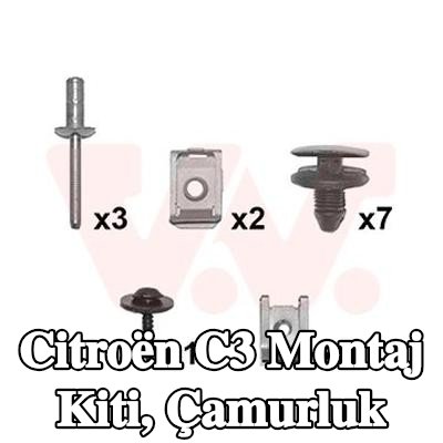 VAN WEZEL Montaj Kiti, çamurluk — 2002 Citroën C3