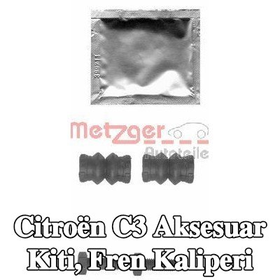 METZGER Aksesuar Seti, kılavuz cıvatasız fren kaliperi — 2002 Citroën C3