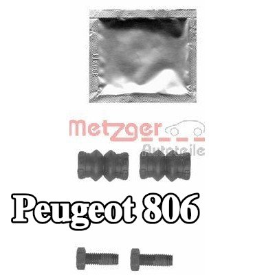 METZGER مجموعة الملحقات, مكبس الفرامل بدون مسامير التوجيه — Peugeot 806