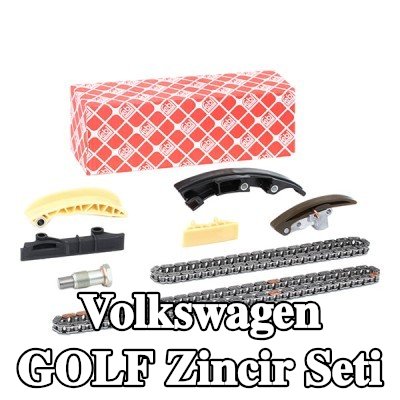 FEBI BILSTEIN Zincir gergisi içeren zamanlama zinciri kiti, kızak raylı — 2002 Volkswagen Golf