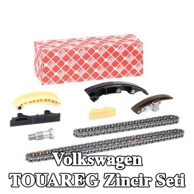 FEBI BILSTEIN Zincir gergisi içeren zamanlama zinciri kiti, kızak raylı — 2002 Volkswagen Touareg