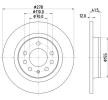 HELLA Fren diski PRO, Outer Diameter: 278mm, düz, Kaplamalı, tekerlek göbeği olmadan, tekerlek saplamaları olmadan — Opel Gt (4)