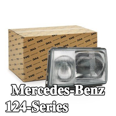 TYC المصباح الأمامي الأيسر, H3, H4, مع حامل لمبة — Mercedes-Benz 124-Series