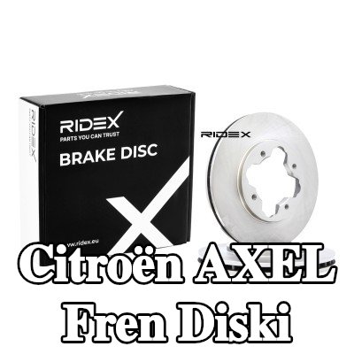 RIDEX Ön aks fren diski, Outer Diameter: 259, 8mm, Havalandırmalı, Kaplamasız, Dökme Demir, cıvata/vida olmadan — Citroën Axel