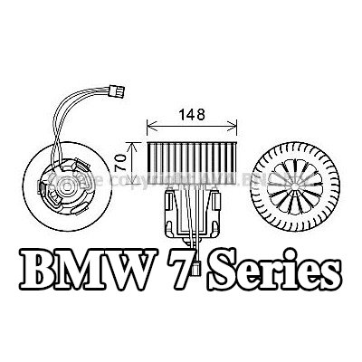 PRASCO محرك منفاخ التدفئة — BMW 7 Series