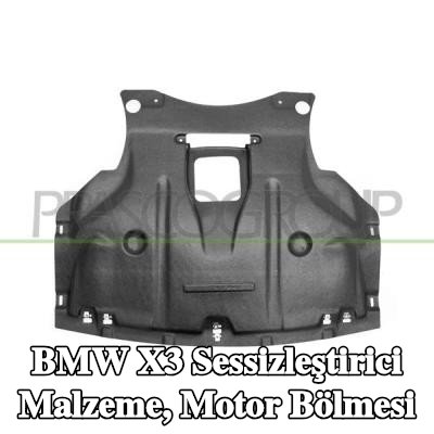 PRASCO Sessizleştirici malzeme, motor bölmesi — 2004 BMW X3