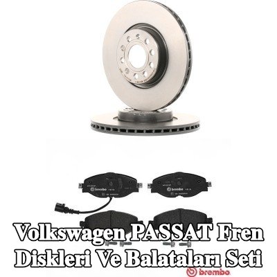 BREMBO Fren diskleri ve balataları seti Prime, içten havalandırmalı — Volkswagen Passat