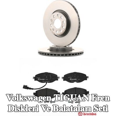 BREMBO Fren diskleri ve balataları seti Prime, içten havalandırmalı — 2012 Volkswagen Tiguan