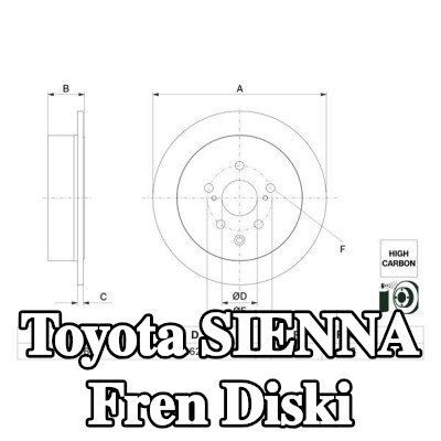BOSCH Fren diski Dış Çap: 309mm, düz, Kaplamalı — Toyota Sienna