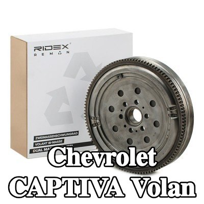 RIDEX REMAN Volan Sürtünme kontrol plakası olmayan çift kütleli volan, vida seti olmadan, pilot yatak olmadan — Chevrolet Captiva