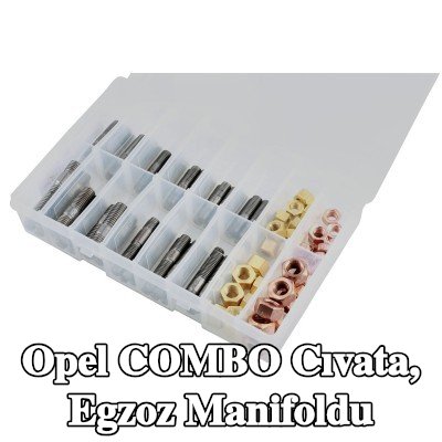 Connect Cıvata, egzoz manifoldu Alfa Romeo, BMW, Chrysler, Citroën, Fiat, Ford, Honda, Mazda, Nissan, Opel, Peugeot, Porsche, Renault, Saab, Vauxhall, Volvo — Opel Combo