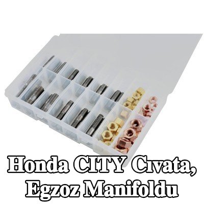 Connect Cıvata, egzoz manifoldu Alfa Romeo, BMW, Chrysler, Citroën, Fiat, Ford, Honda, Mazda, Nissan, Opel, Peugeot, Porsche, Renault, Saab, Vauxhall, Volvo — Honda City