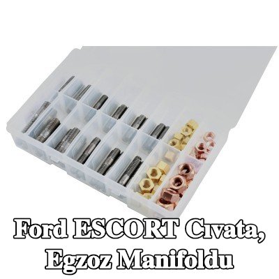Connect Cıvata, egzoz manifoldu Alfa Romeo, BMW, Chrysler, Citroën, Fiat, Ford, Honda, Mazda, Nissan, Opel, Peugeot, Porsche, Renault, Saab, Vauxhall, Volvo — Ford Escort