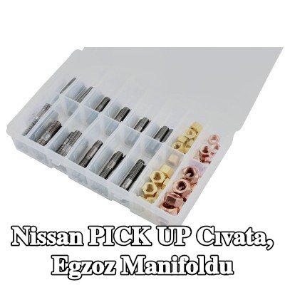 Connect Cıvata, egzoz manifoldu Alfa Romeo, BMW, Chrysler, Citroën, Fiat, Ford, Honda, Mazda, Nissan, Opel, Peugeot, Porsche, Renault, Saab, Vauxhall, Volvo — Nissan Pick Up