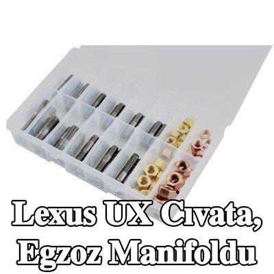 Connect Cıvata, egzoz manifoldu Alfa Romeo, BMW, Chrysler, Citroën, Fiat, Ford, Honda, Mazda, Nissan, Opel, Peugeot, Porsche, Renault, Saab, Vauxhall, Volvo — Lexus Ux