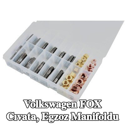 Connect Cıvata, egzoz manifoldu Alfa Romeo, BMW, Chrysler, Citroën, Fiat, Ford, Honda, Mazda, Nissan, Opel, Peugeot, Porsche, Renault, Saab, Vauxhall, Volvo — Volkswagen Fox