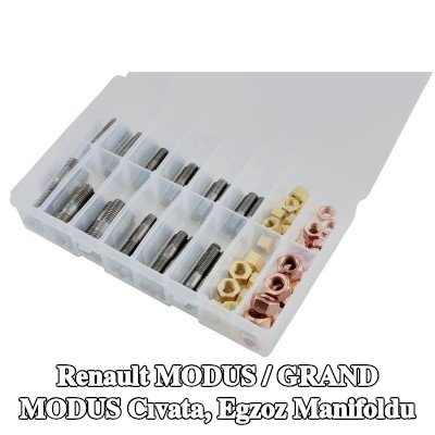 Connect Cıvata, egzoz manifoldu Alfa Romeo, BMW, Chrysler, Citroën, Fiat, Ford, Honda, Mazda, Nissan, Opel, Peugeot, Porsche, Renault, Saab, Vauxhall, Volvo — Renault Modus / Grand Modus