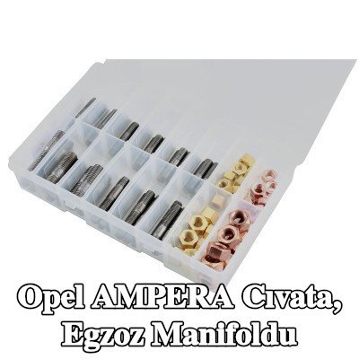 Connect Cıvata, egzoz manifoldu Alfa Romeo, BMW, Chrysler, Citroën, Fiat, Ford, Honda, Mazda, Nissan, Opel, Peugeot, Porsche, Renault, Saab, Vauxhall, Volvo — Opel Ampera