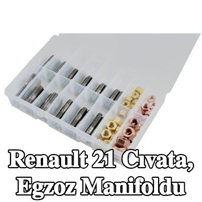 Connect Cıvata, egzoz manifoldu Alfa Romeo, BMW, Chrysler, Citroën, Fiat, Ford, Honda, Mazda, Nissan, Opel, Peugeot, Porsche, Renault, Saab, Vauxhall, Volvo — Renault 21