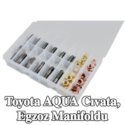 Connect Cıvata, egzoz manifoldu Alfa Romeo, BMW, Chrysler, Citroën, Fiat, Ford, Honda, Mazda, Nissan, Opel, Peugeot, Porsche, Renault, Saab, Vauxhall, Volvo — Toyota Aqua
