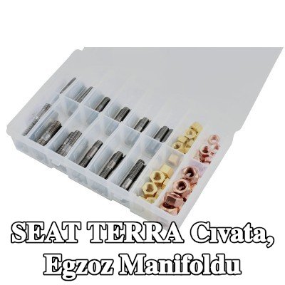 Connect Cıvata, egzoz manifoldu Alfa Romeo, BMW, Chrysler, Citroën, Fiat, Ford, Honda, Mazda, Nissan, Opel, Peugeot, Porsche, Renault, Saab, Vauxhall, Volvo — SEAT Terra