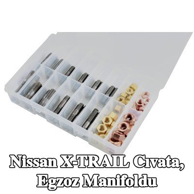 Connect Cıvata, egzoz manifoldu Alfa Romeo, BMW, Chrysler, Citroën, Fiat, Ford, Honda, Mazda, Nissan, Opel, Peugeot, Porsche, Renault, Saab, Vauxhall, Volvo — Nissan X-trail