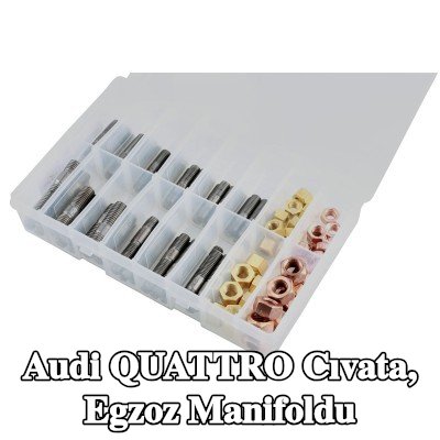 Connect Cıvata, egzoz manifoldu Alfa Romeo, BMW, Chrysler, Citroën, Fiat, Ford, Honda, Mazda, Nissan, Opel, Peugeot, Porsche, Renault, Saab, Vauxhall, Volvo — Audi Quattro