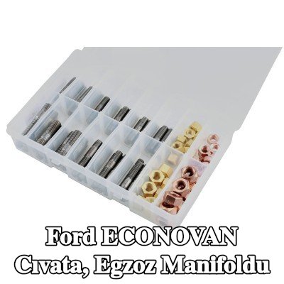 Connect Cıvata, egzoz manifoldu Alfa Romeo, BMW, Chrysler, Citroën, Fiat, Ford, Honda, Mazda, Nissan, Opel, Peugeot, Porsche, Renault, Saab, Vauxhall, Volvo — Ford Econovan