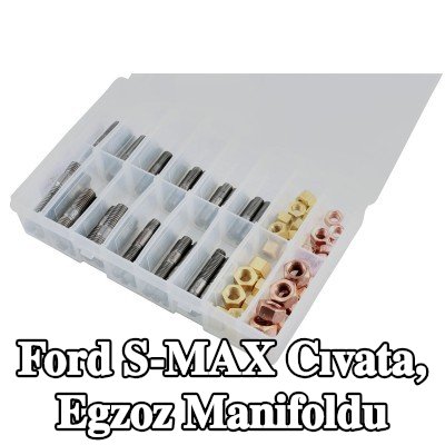 Connect Cıvata, egzoz manifoldu Alfa Romeo, BMW, Chrysler, Citroën, Fiat, Ford, Honda, Mazda, Nissan, Opel, Peugeot, Porsche, Renault, Saab, Vauxhall, Volvo — Ford S-max
