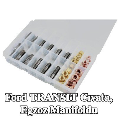 Connect Cıvata, egzoz manifoldu Alfa Romeo, BMW, Chrysler, Citroën, Fiat, Ford, Honda, Mazda, Nissan, Opel, Peugeot, Porsche, Renault, Saab, Vauxhall, Volvo — Ford Transit