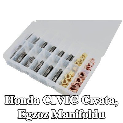 Connect Cıvata, egzoz manifoldu Alfa Romeo, BMW, Chrysler, Citroën, Fiat, Ford, Honda, Mazda, Nissan, Opel, Peugeot, Porsche, Renault, Saab, Vauxhall, Volvo — Honda Civic