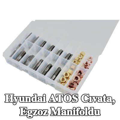 Connect Cıvata, egzoz manifoldu Alfa Romeo, BMW, Chrysler, Citroën, Fiat, Ford, Honda, Mazda, Nissan, Opel, Peugeot, Porsche, Renault, Saab, Vauxhall, Volvo — Hyundai Atos