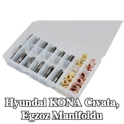 Connect Cıvata, egzoz manifoldu Alfa Romeo, BMW, Chrysler, Citroën, Fiat, Ford, Honda, Mazda, Nissan, Opel, Peugeot, Porsche, Renault, Saab, Vauxhall, Volvo — Hyundai Kona