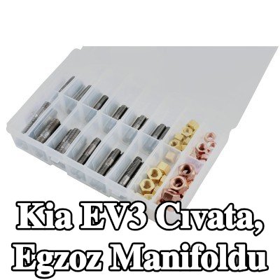 Connect Cıvata, egzoz manifoldu Alfa Romeo, BMW, Chrysler, Citroën, Fiat, Ford, Honda, Mazda, Nissan, Opel, Peugeot, Porsche, Renault, Saab, Vauxhall, Volvo — Kia Ev3