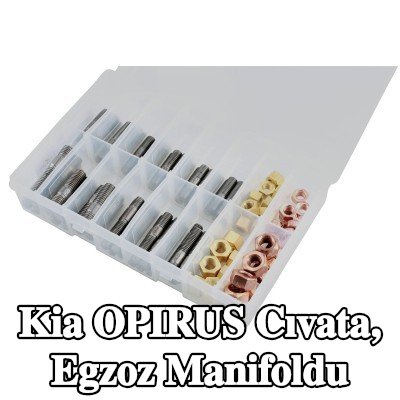 Connect Cıvata, egzoz manifoldu Alfa Romeo, BMW, Chrysler, Citroën, Fiat, Ford, Honda, Mazda, Nissan, Opel, Peugeot, Porsche, Renault, Saab, Vauxhall, Volvo — Kia Opirus