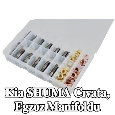 Connect Cıvata, egzoz manifoldu Alfa Romeo, BMW, Chrysler, Citroën, Fiat, Ford, Honda, Mazda, Nissan, Opel, Peugeot, Porsche, Renault, Saab, Vauxhall, Volvo — Kia Shuma
