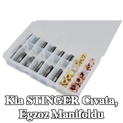 Connect Cıvata, egzoz manifoldu Alfa Romeo, BMW, Chrysler, Citroën, Fiat, Ford, Honda, Mazda, Nissan, Opel, Peugeot, Porsche, Renault, Saab, Vauxhall, Volvo — Kia Stinger