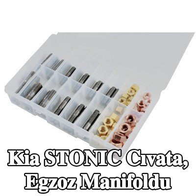 Connect Cıvata, egzoz manifoldu Alfa Romeo, BMW, Chrysler, Citroën, Fiat, Ford, Honda, Mazda, Nissan, Opel, Peugeot, Porsche, Renault, Saab, Vauxhall, Volvo — Kia Stonic