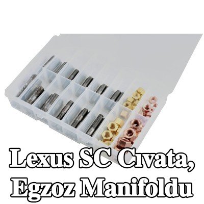 Connect Cıvata, egzoz manifoldu Alfa Romeo, BMW, Chrysler, Citroën, Fiat, Ford, Honda, Mazda, Nissan, Opel, Peugeot, Porsche, Renault, Saab, Vauxhall, Volvo — Lexus Sc
