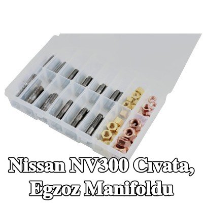 Connect Cıvata, egzoz manifoldu Alfa Romeo, BMW, Chrysler, Citroën, Fiat, Ford, Honda, Mazda, Nissan, Opel, Peugeot, Porsche, Renault, Saab, Vauxhall, Volvo — Nissan Nv300